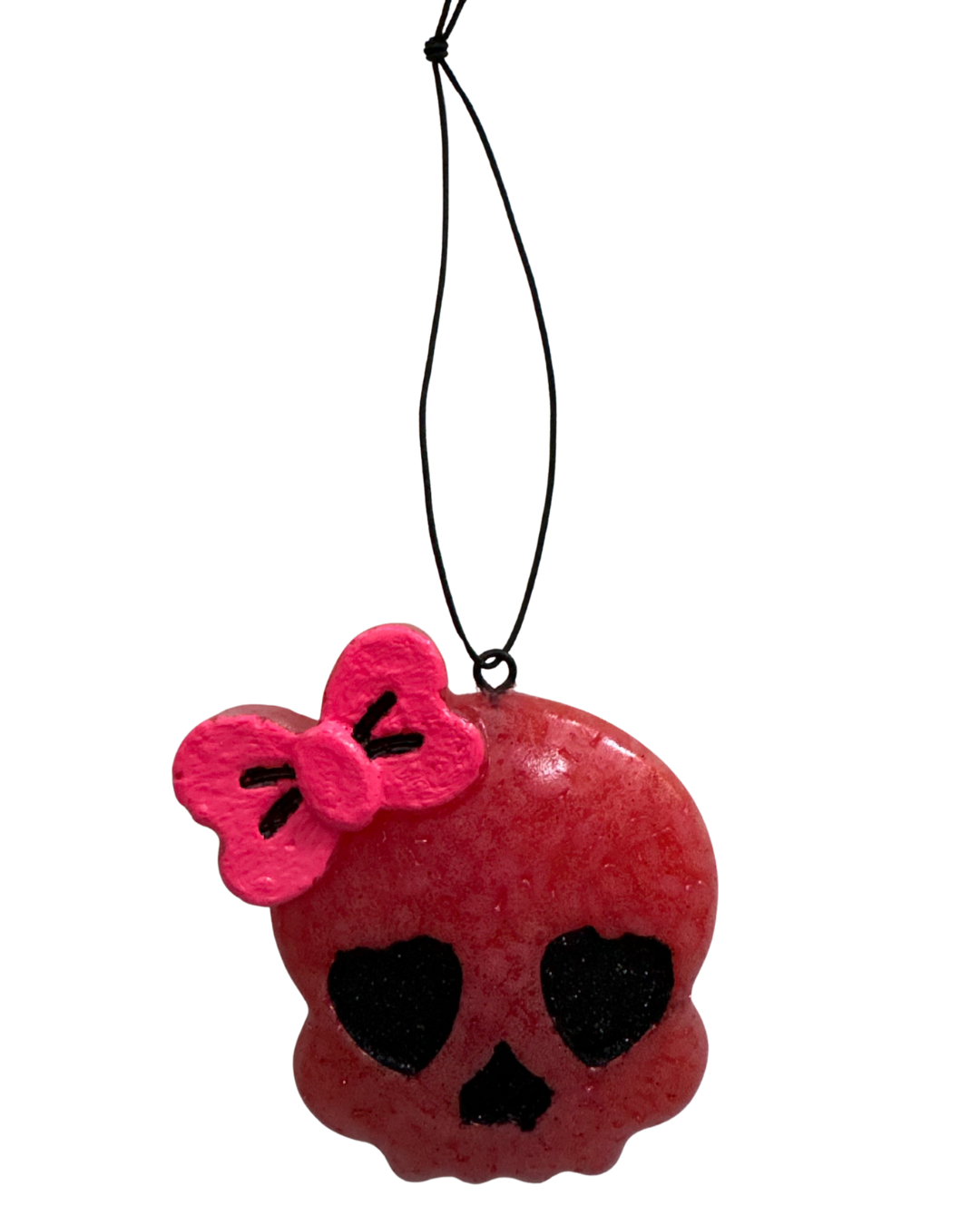 Girl Skull Head with Bow - Pink, Black - Sweet Fruit Candy Scent