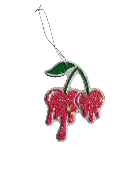 Dripping Cherries - Pink, White and Green - Sandalwood Scent