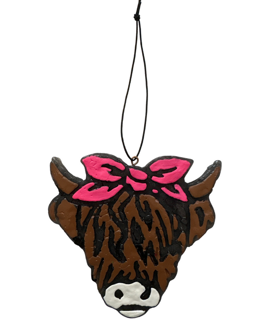 COW with Bow - Brown w/Hot Pink Bow - Dark Nights Scent