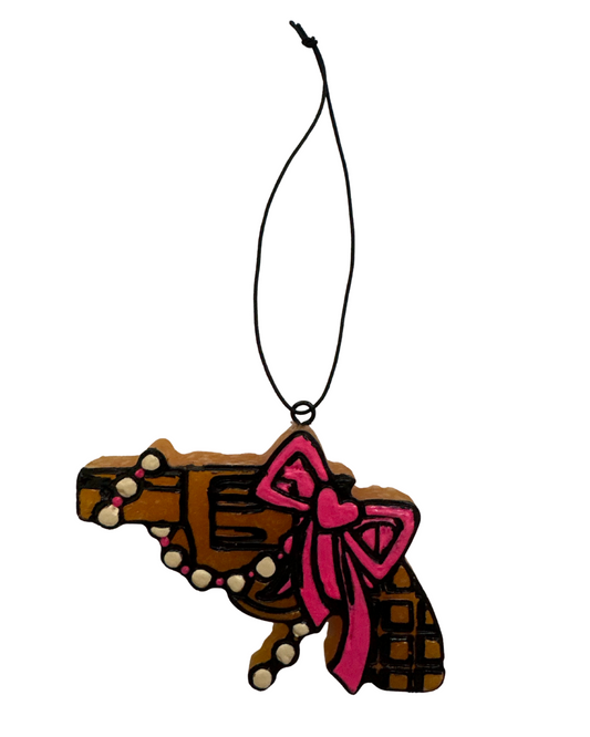 Pistol w/Bow - Orange, Hot Pink, Neon Green - Coconut Cherry Scent