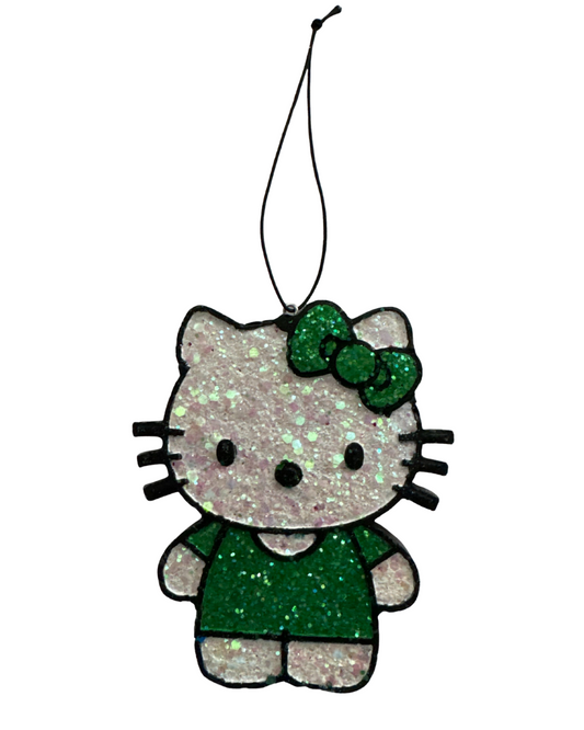 Hello Kitty - Green and White Glitter - Sweet Fruit Candy Scent