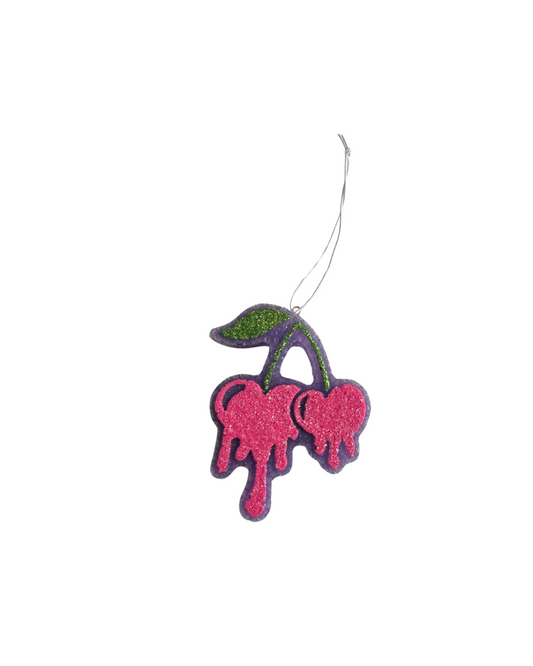 Dripping Cherries - Pink Glitter - Vanilla Almond Scent