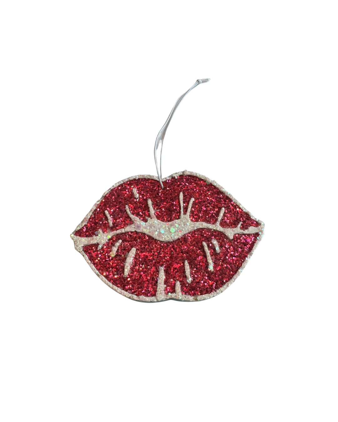 Lips - Fuschia and White with Glitter Bubble Gum Scent