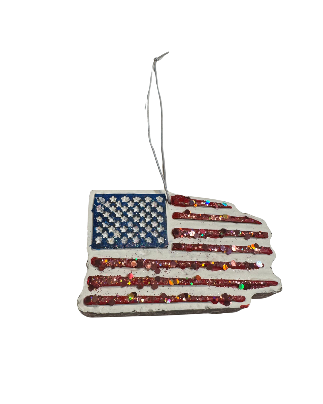 U.S. United States Flag - White Background - Sandalwood Linen Scent