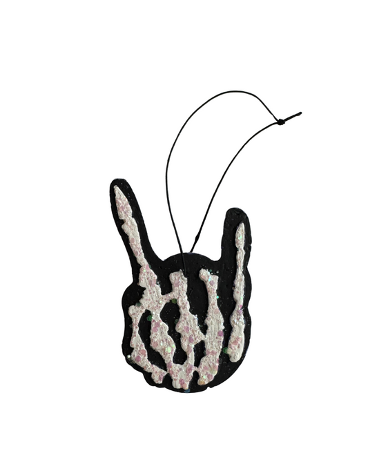 "Rock On" Skeleton Hand - Black and White - Tea Traveler Scent